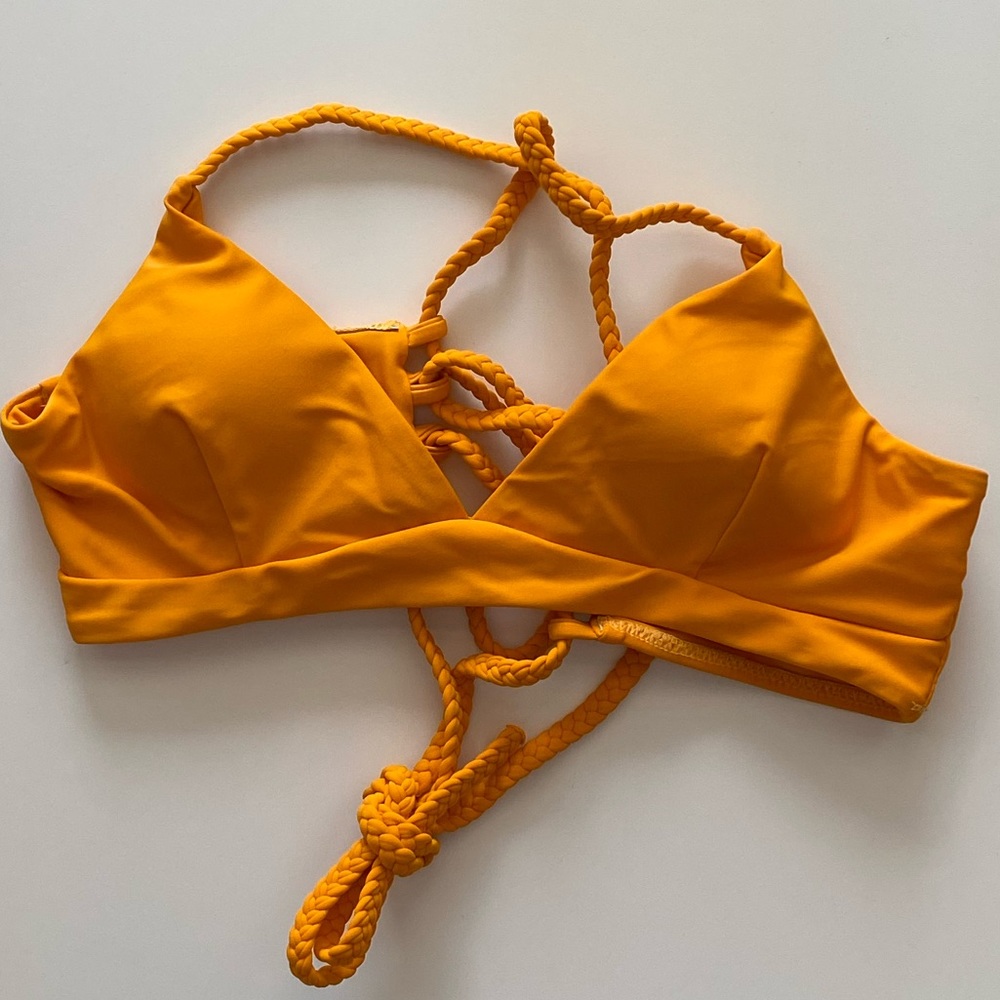 Zaful Orange Bikini Top Size 4